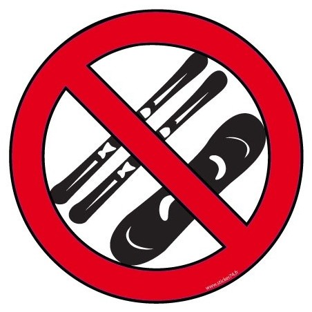 Interdit aux skis et aux snow