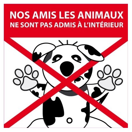 Panneau Animaux non-admis