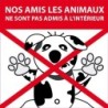 Panneau Animaux non-admis