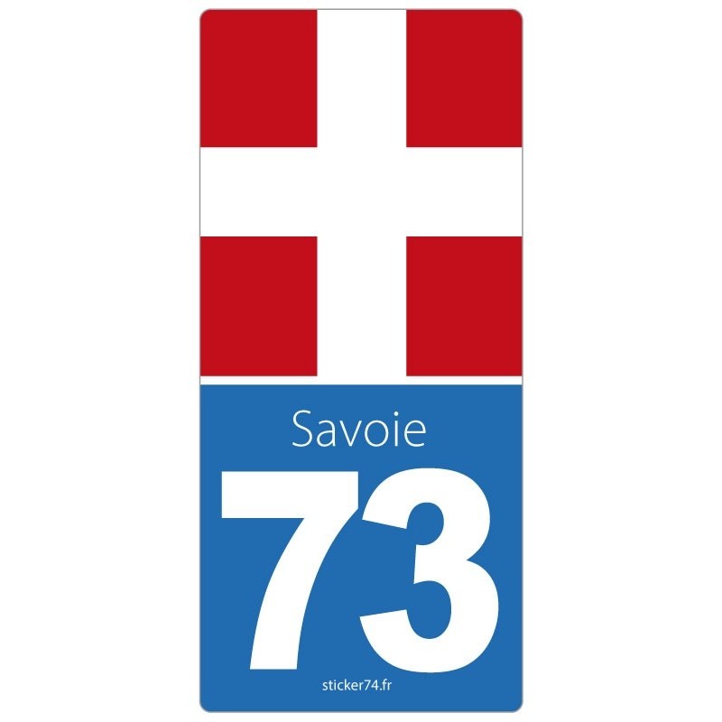 Autocollant plaque Road" 73 Savoie"