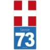 Autocollant plaque Road" 73 Savoie"