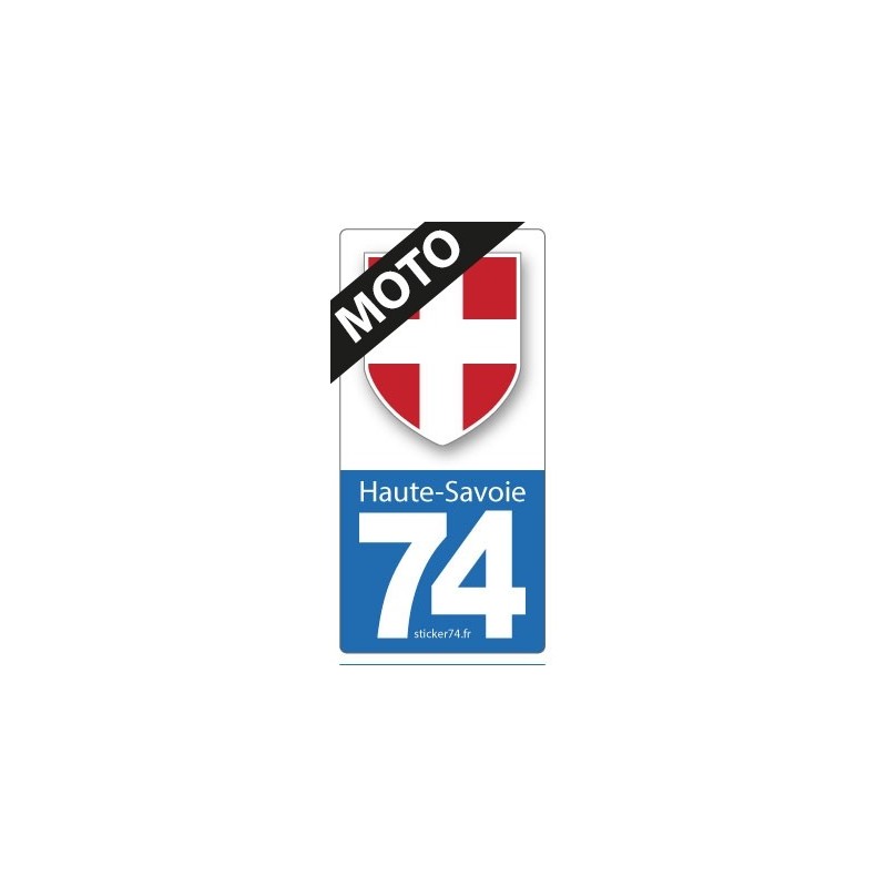 Autocollant Blason" pour plaque moto"