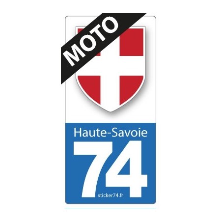 Autocollant Blason" pour plaque moto"