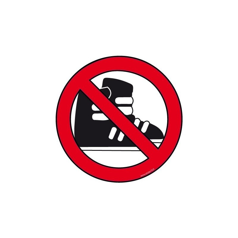 Pictogramme Interdit aux chaussures de ski