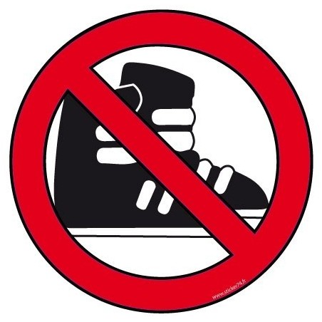 Pictogramme Interdit aux chaussures de ski