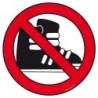 Pictogramme Interdit aux chaussures de ski