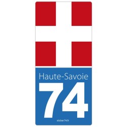 Autocollant plaque Road" 74 Haute-Savoie"