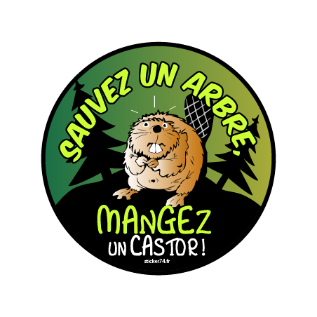 New Autocollant sauvez un arbre écolo vert