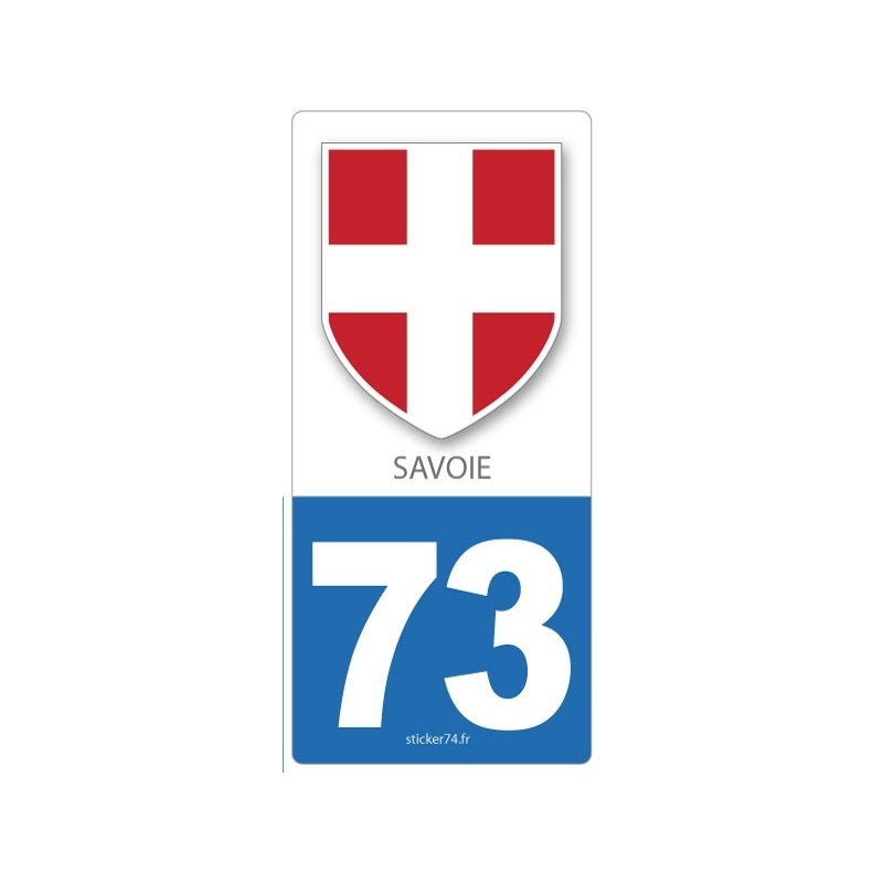 Autocollant plaque Blason" 73 Savoie"