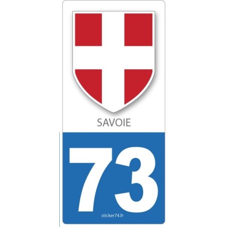 Autocollant plaque Blason" 73 Savoie"