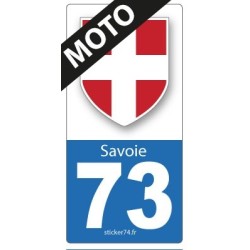 Autocollant blason" pour plaque moto"