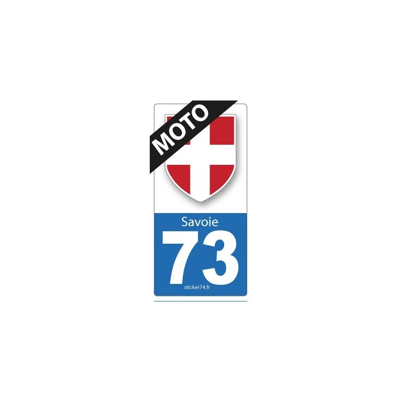 Autocollant blason" pour plaque moto"