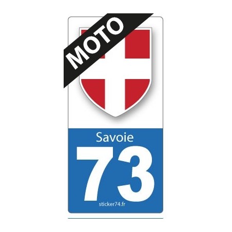 Autocollant blason" pour plaque moto"