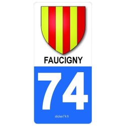 Autocollant plaque Blason" Province 74 Haute-Savoie"